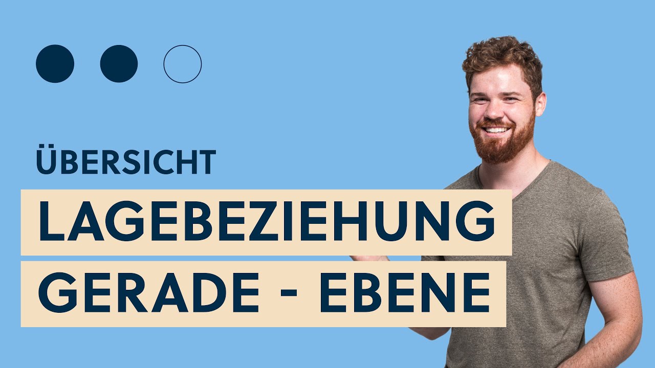 Lagebeziehung Gerade - Ebene | Übersicht aller Fälle + Formeln Schnittpunkt, Schnittwinkel, Abstand