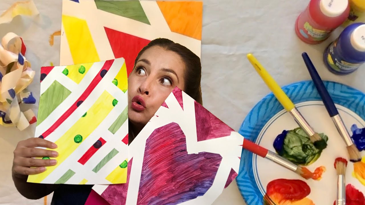 DIY MASKING TAPE PAINTING CRAFT With Jukie Davie