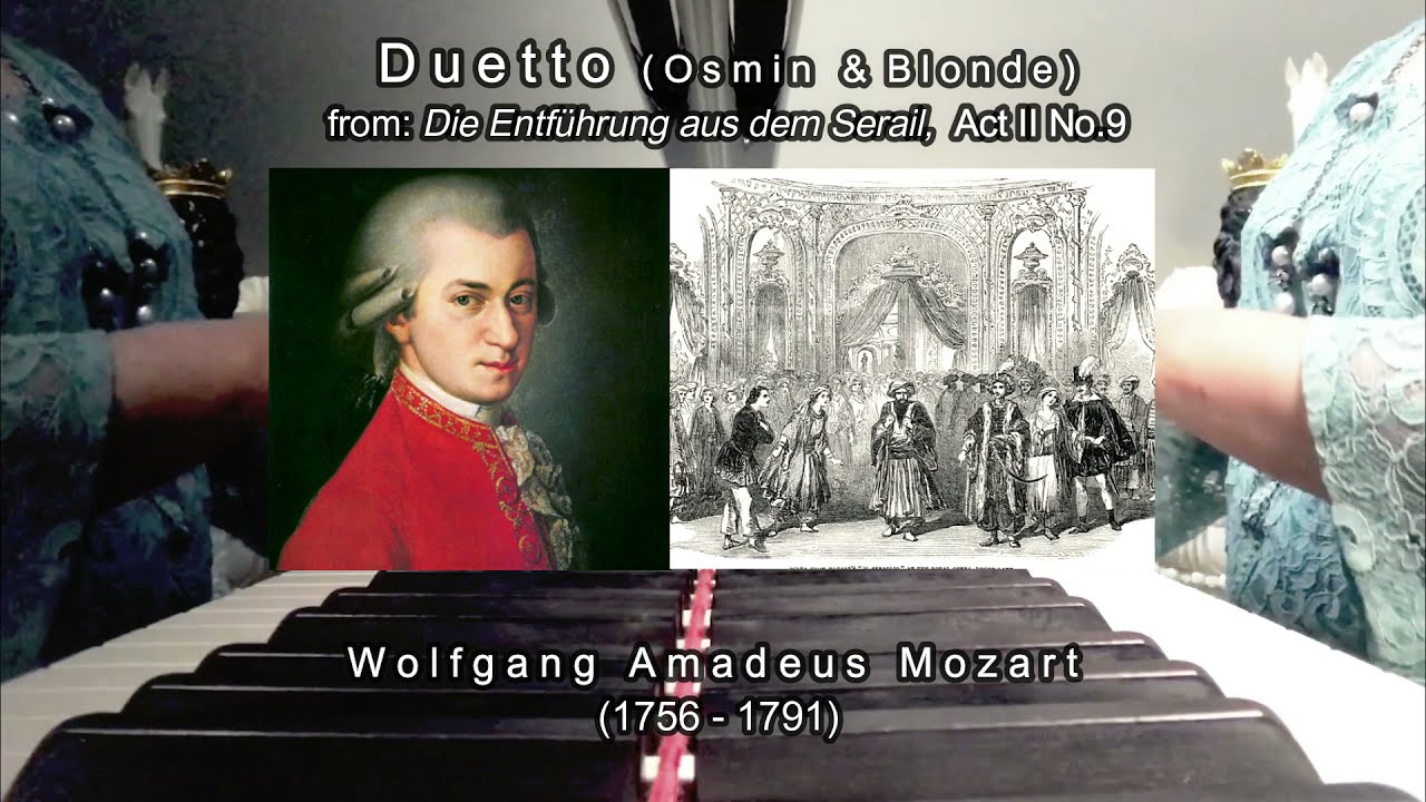 Die Entführung aus dem Serail, Act II #9 Duet Osmin & Blonde, W.A. Mozart, Piano Accompaniment.