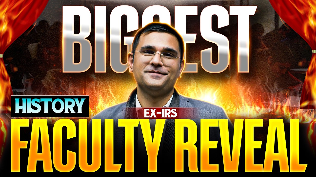 Ex-IRS | The King of History | Official History Faculty Reveal at Sarrthi IAS