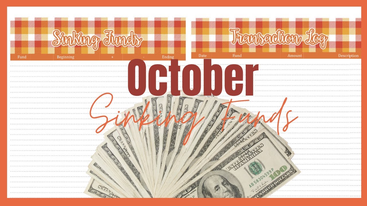 October Sinking Funds! Short Term Savings Cash Stuffing!