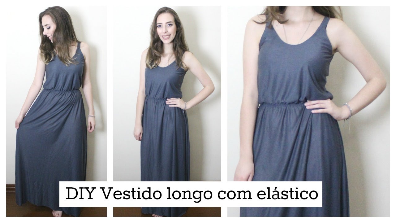 Aprenda a costurar Vestido longo de alcinha com elástico | Amigas que fazem a moda