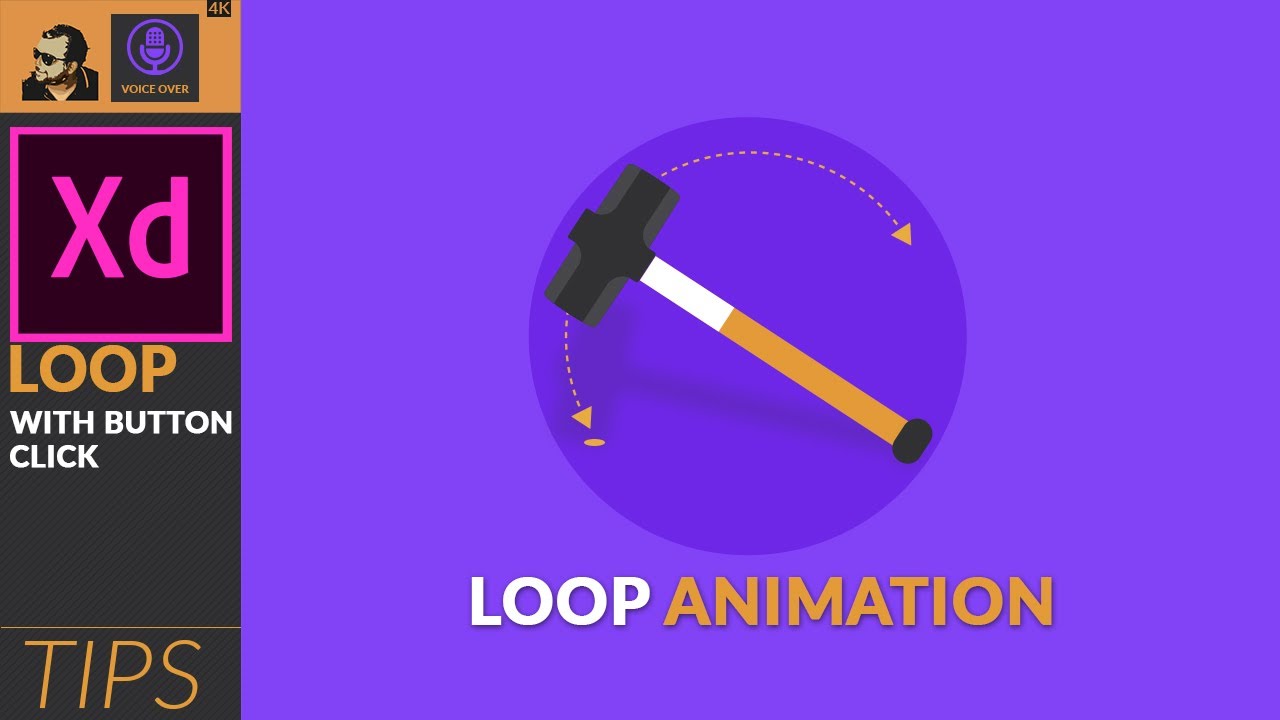 Looping Animation in Adobe XD with button click | Tips