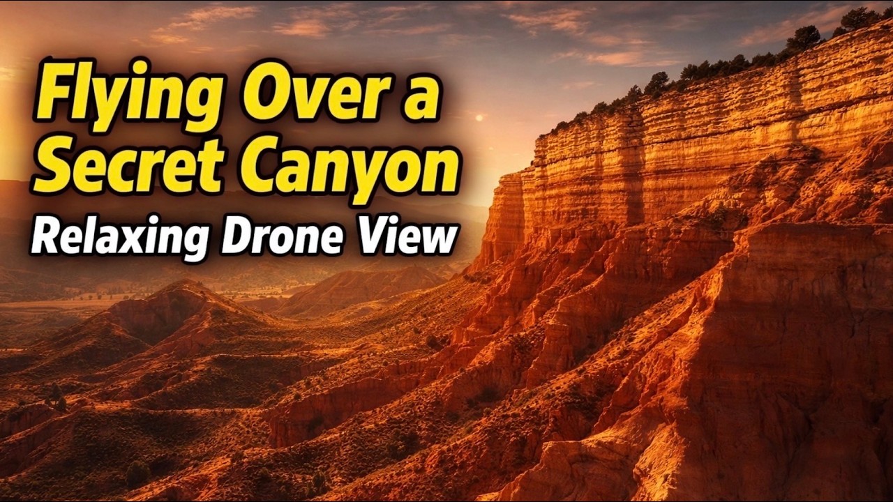 Red Canyon In Spain From Above | Relaxing Areal View 4K