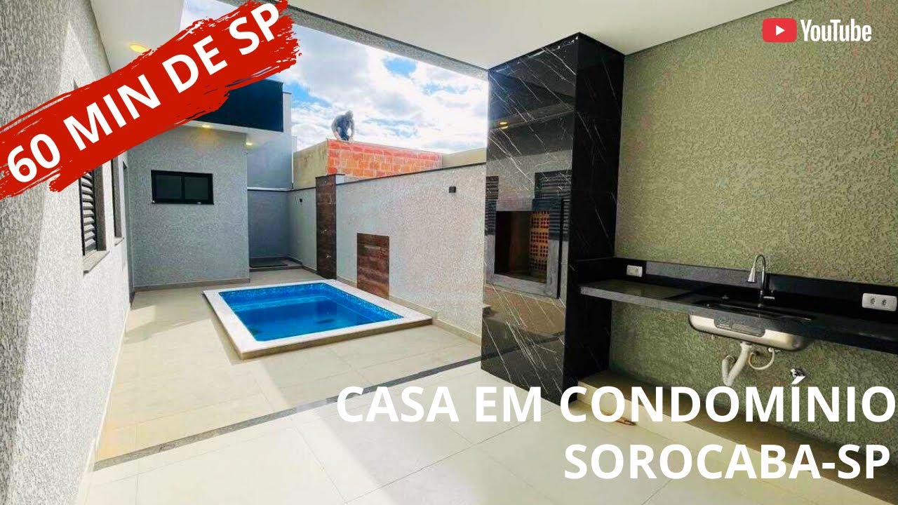 CASA À VENDA EM CONDOMÍNIO FECHADO | SOROCABA-SP | 60 MIN DE SP