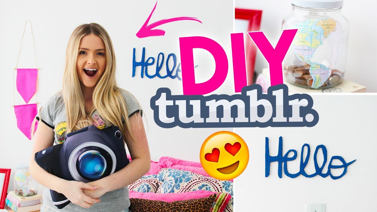 DIY QUARTO TUMBLR SEM GASTAR NADA: Cílios, banderinhas, cofre para moedas e mais!