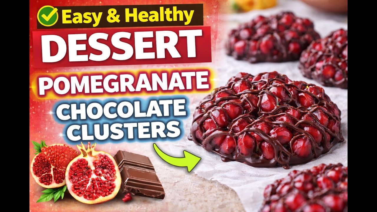 Healthy Pomegranate Chocolate Clusters 🍫 | Guilt-Free Dessert | Taste Trails @TasteTrailschannel
