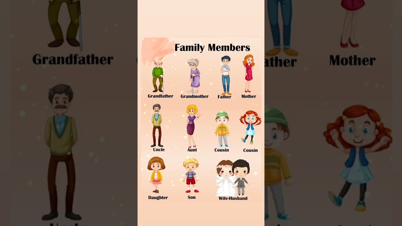 Family Members Name in English | Learn Family Vocabulary for Kids