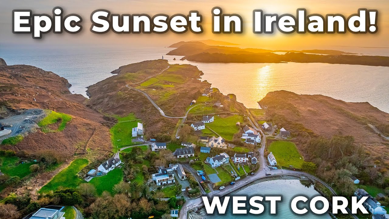 Breathtaking 4K Drone Cinematic Sunset Over Baltimore Beacon, West Cork 🌅✨