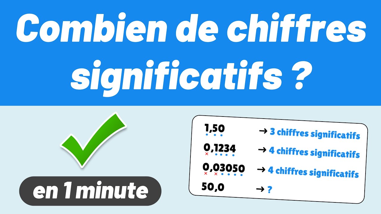 Combien de chiffres significatifs ? 💪 Facile ! ✅
