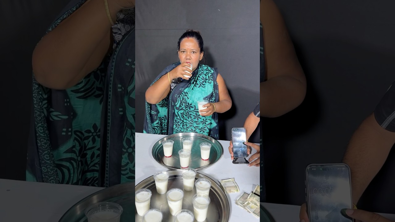 20 Second Me 6 Glass Sweet Lassi Piyo 1500₹ ke 3000₹ Karke Le Jao🤬| Lassi Challenge | MUKBANG
