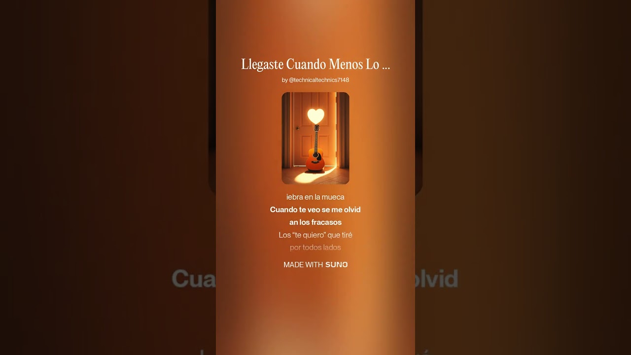 Llegaste Cuando Menos Lo Esperaba