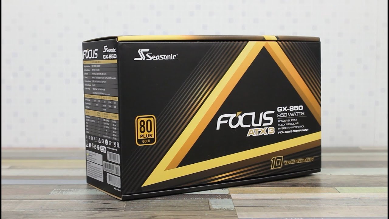 Seasonic FOCUS GX-850 ATX 3.1 PSU Unboxung and Internal Components