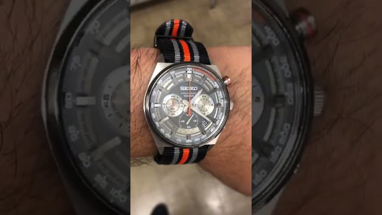 Seiko Urban Sports Men's Striped Fabric Strap Watch | SSB403P1