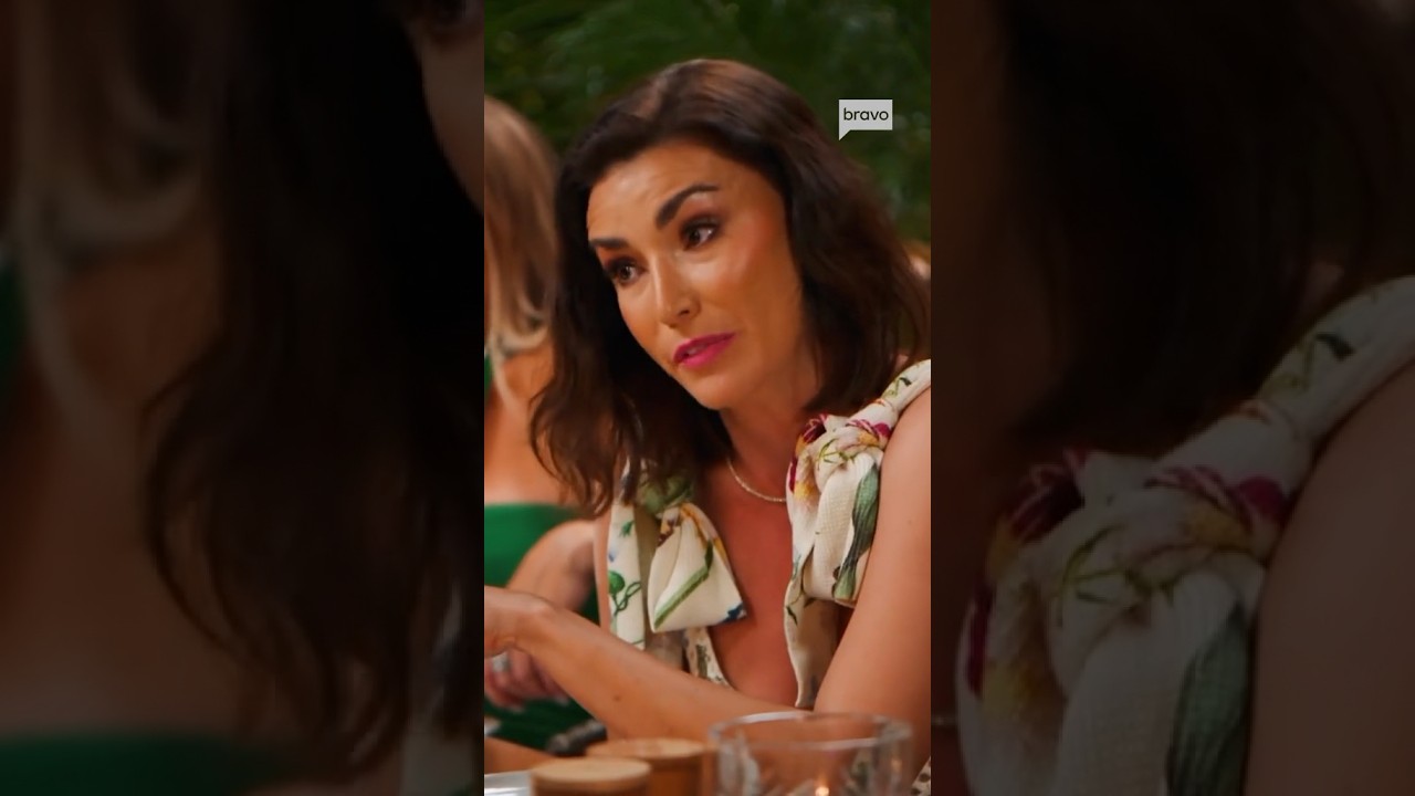 A dinner table discussion you'd only hear on #RHOSLC. #AngieKatsanevas #MeredithMarks