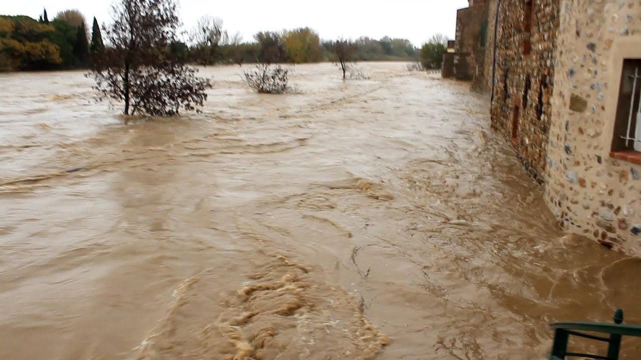 Crue de l'Agly à Rivesaltes - 30/11/2014