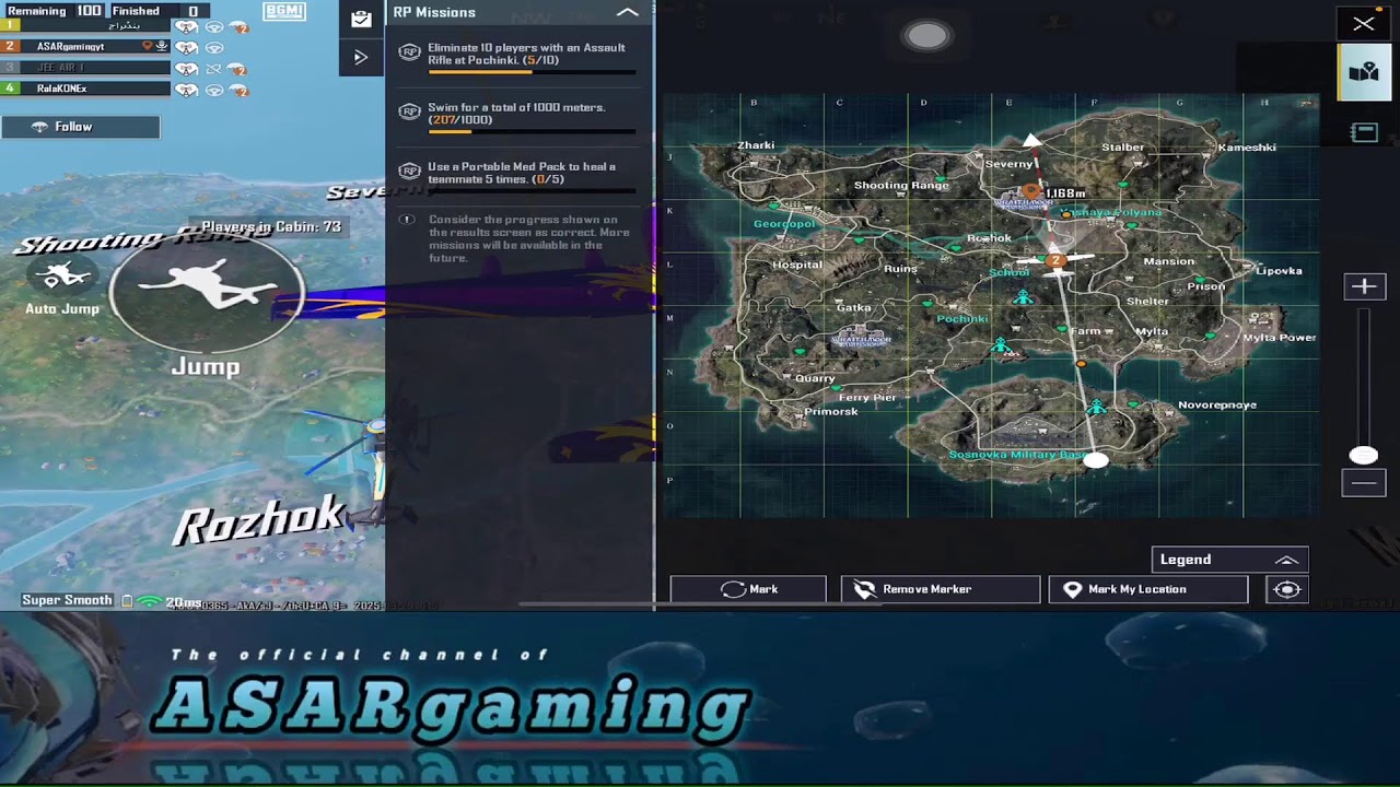 4.0 update new events ASAR gaming Live Stream BGMI Rush game play with random players