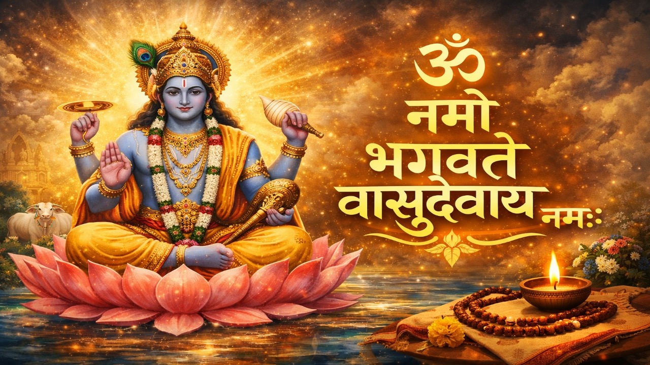 108 बार सुनो और चमत्कार देखो | ॐ नमो भगवते वासुदेवाय नमः मंत्र की अद्भुत शक्ति 🙏