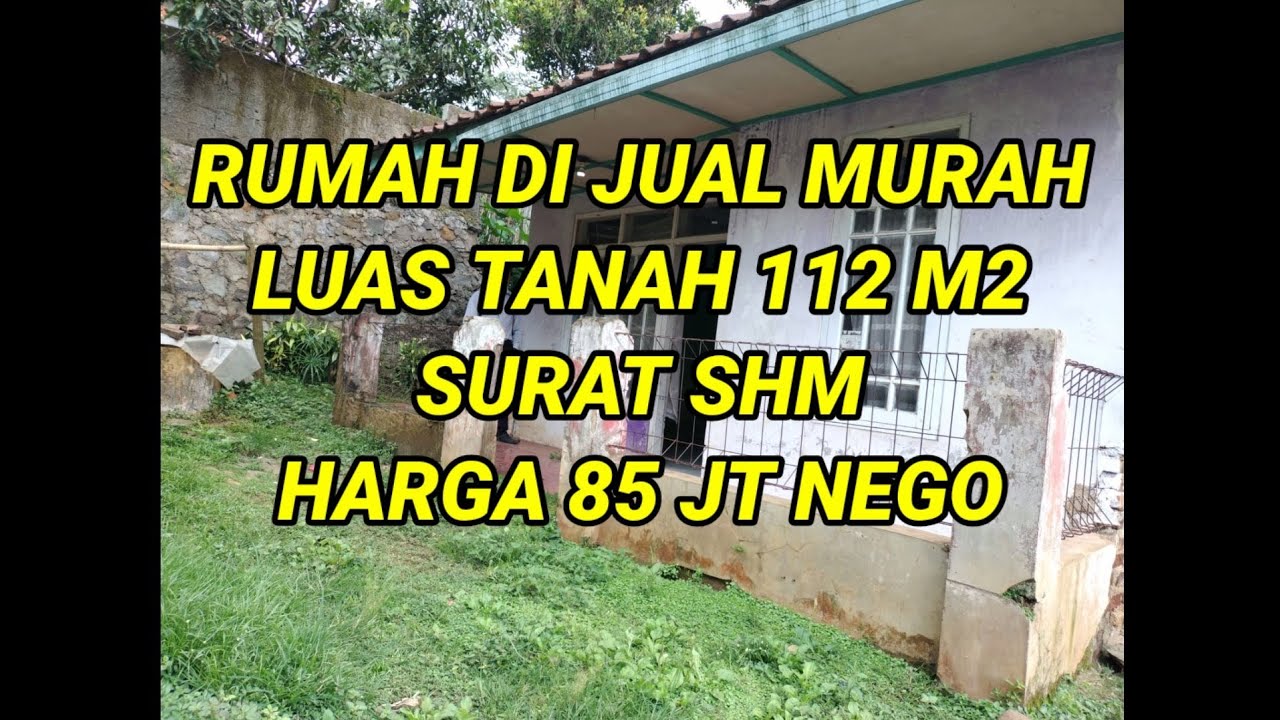 RUMAH DI JUAL MURAH. LUAS TANAH 112 M2 HARGA 85 JT NEGO #rumahmurah #jualrumah