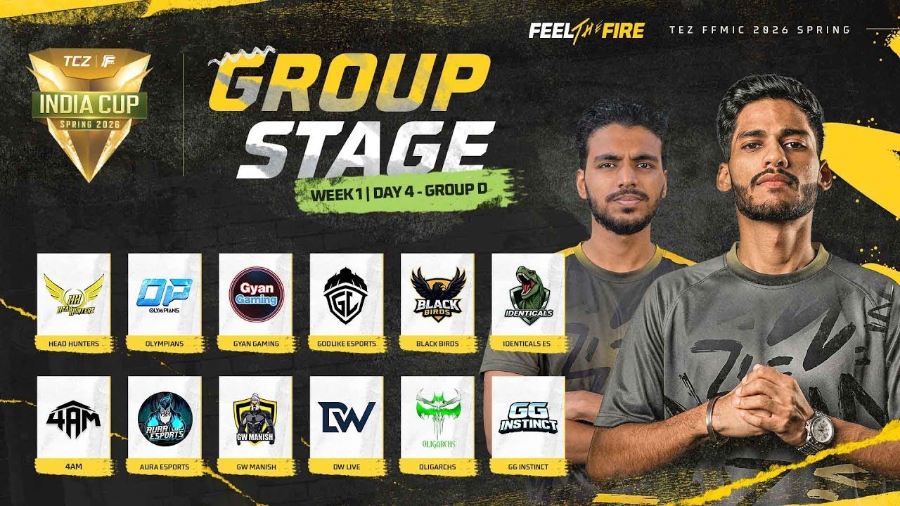 🚨🚨 [HI]  TEZ FFMIC 2026 SPRING | GROUP STAGE - WEEK 1 | DAY 4 | GROUP D