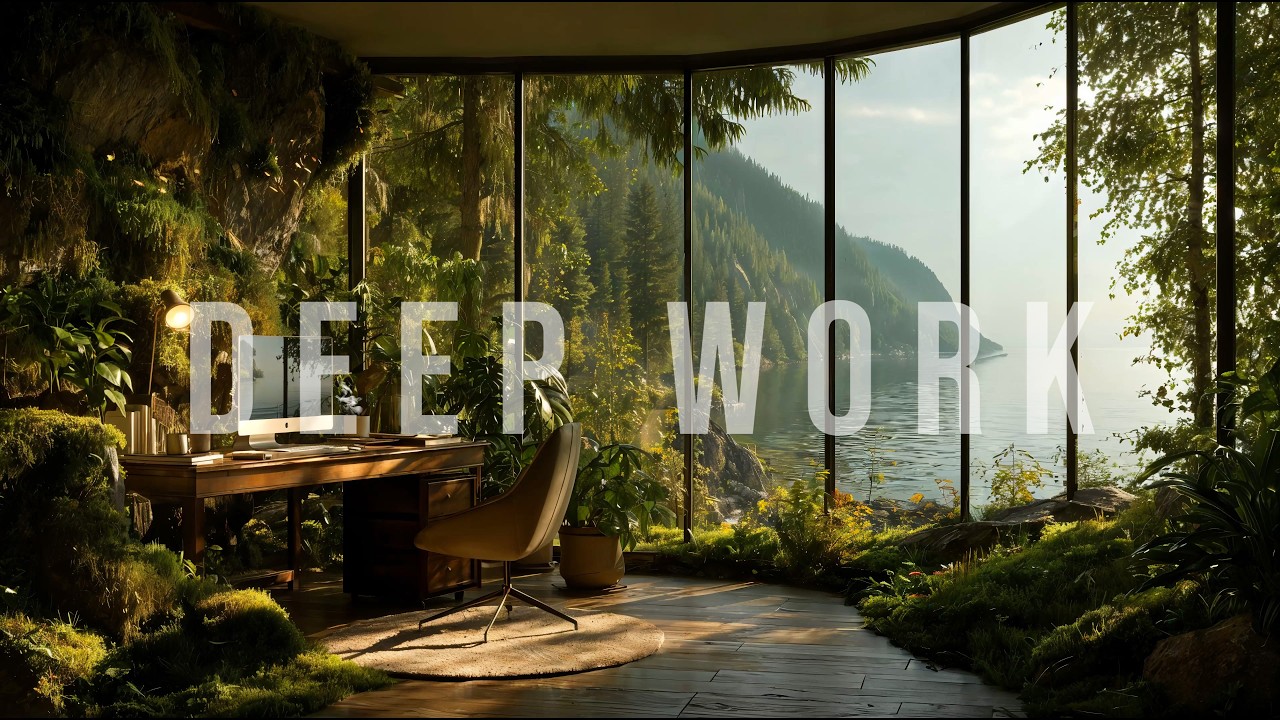 Deep Work Music for Peak Performance • Calm Mountain Workspace • 3 Hours