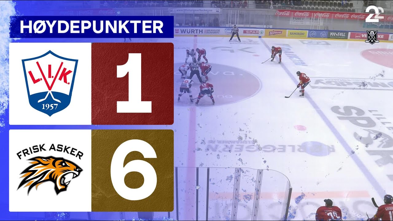 Lillehammer 1 - 6 Frisk Asker - Høydepunkter