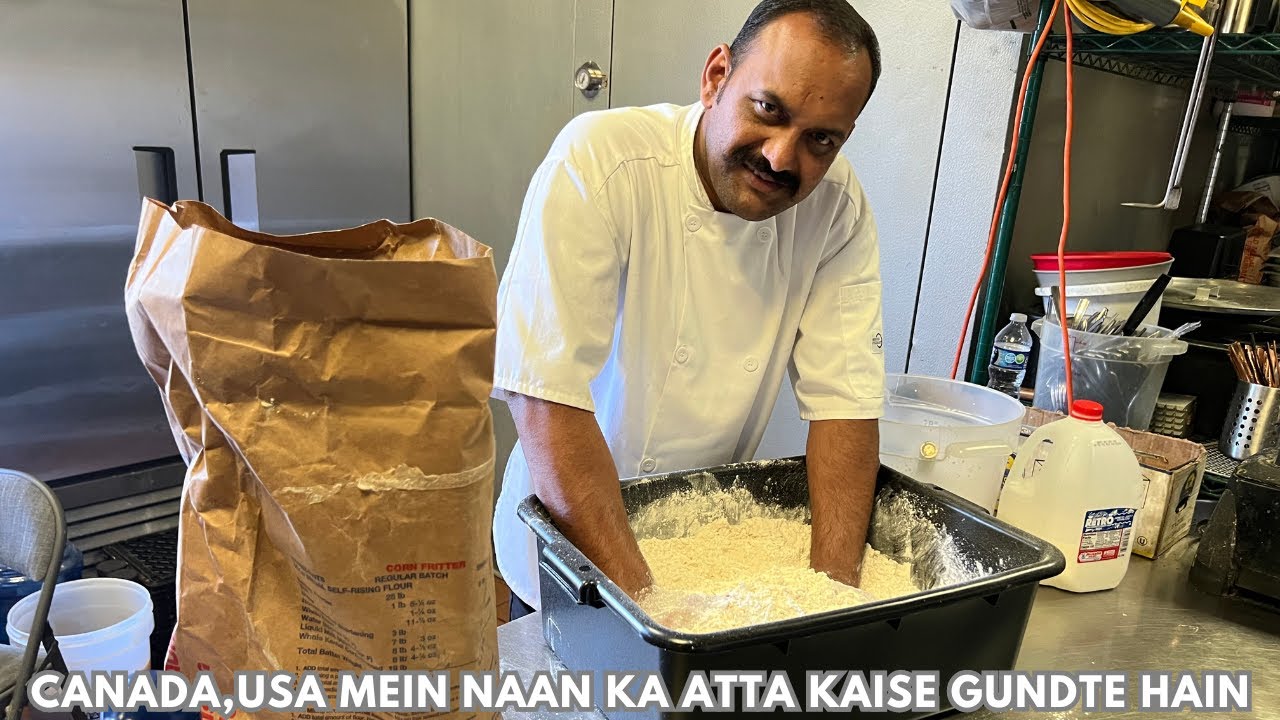 Canada,USA Mein Naan Ka Atta Kaise Gundte Hain | How To Make Naan Dough In Other Country | Naan