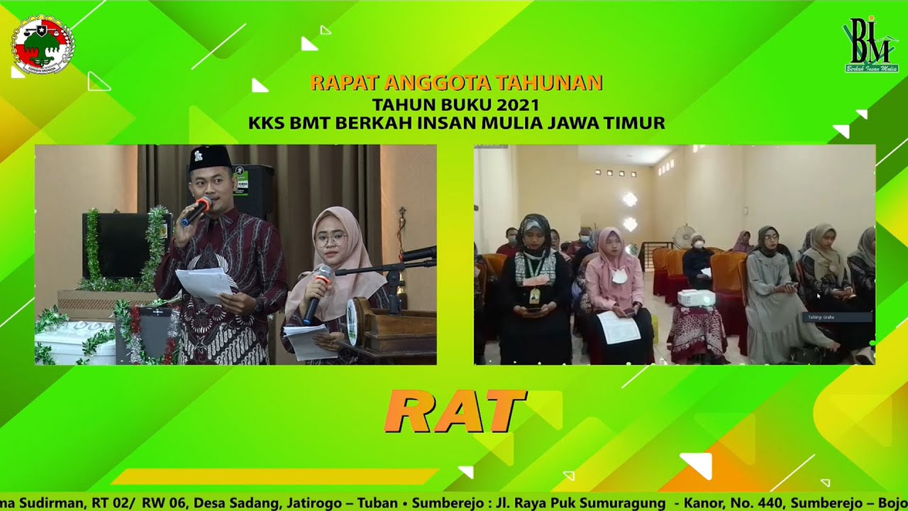 ACARA RAPAT ANGGOTA TAHUNAN 2021 KKS BMT BIM JAWA TIMUR