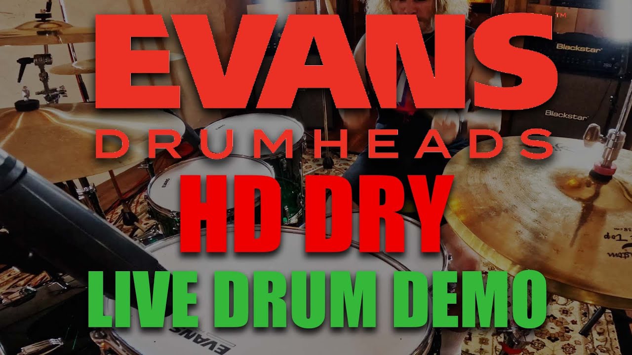 Evans Drumheads - HD Dry - LIVE DRUM DEMO