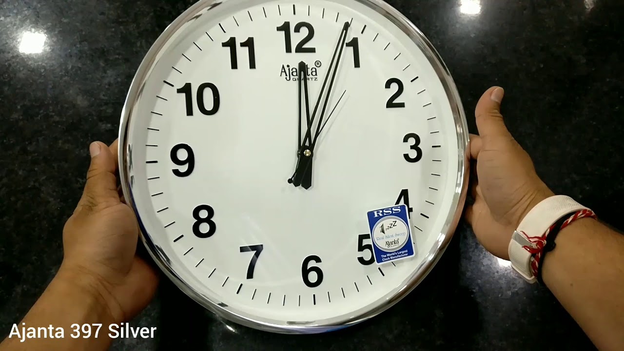 Ajanta 397 ( silver) wall clock quick unboxing at 60fps