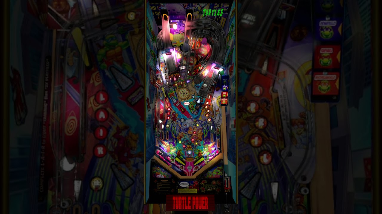 TMNT Hybrid  Visual Pinball X VPX Android iOs Pinmame Arcade Mobile Game Emulator Flipper Simulator