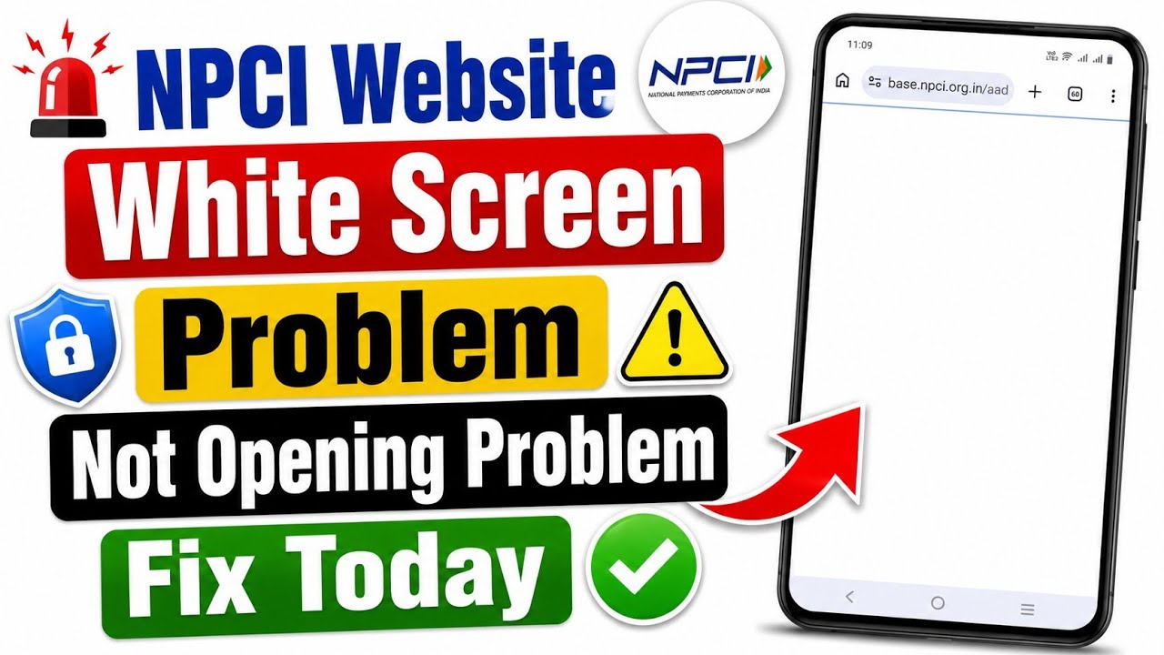Fix NPCI Website White Screen Problem 2026 | Fix NPCI Website Not Opening Problem Today