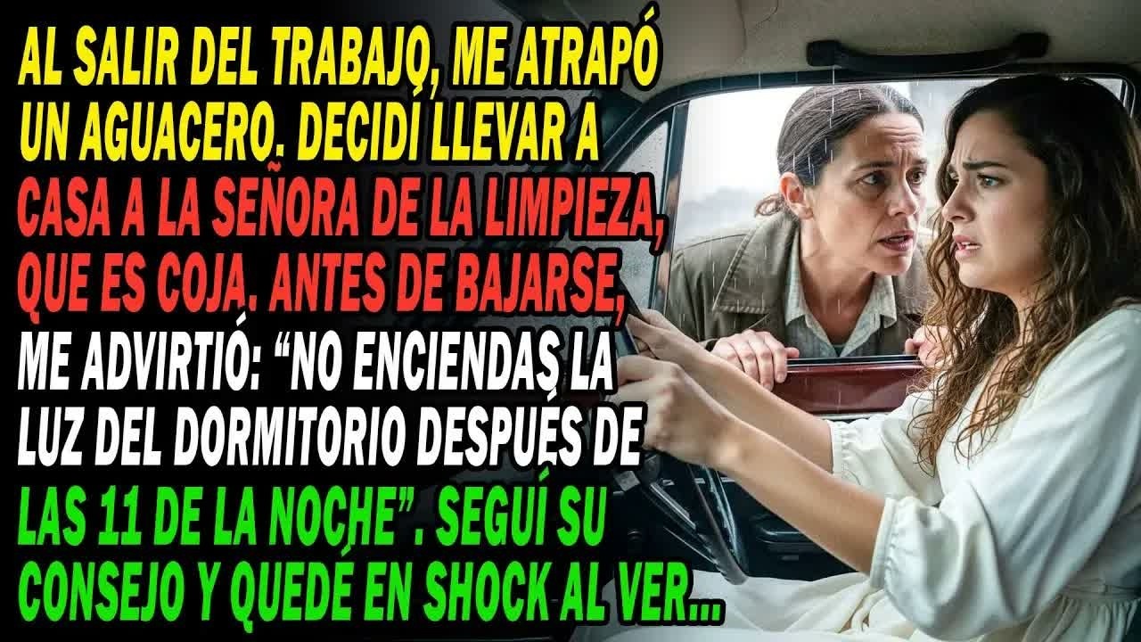 Diluviaba🌧️Llevé A La Empleada Coja A Casa 🏠Y Susurró： «No Prendas La Luz De Tu Cuarto A Las 11»..⁉️