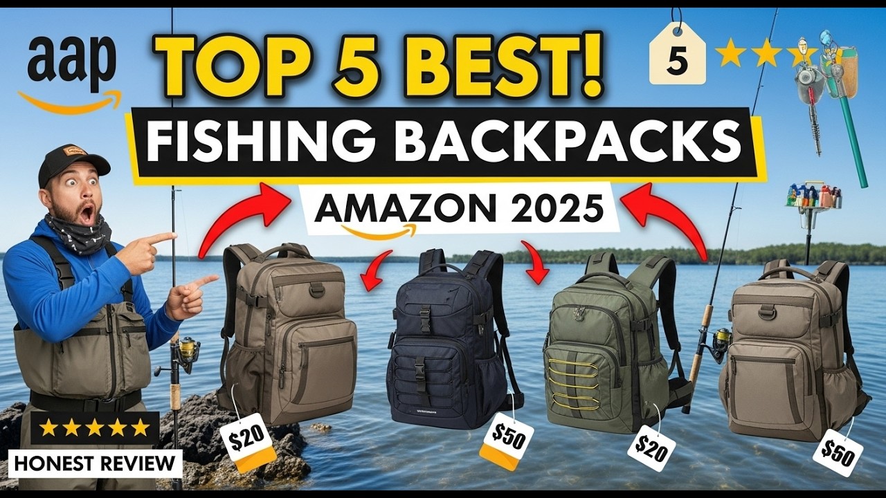 TOP 5 Best Fishing Backpacks on Amazon 2025 | Ultimate Tackle Storage Review & Buyer's Guide