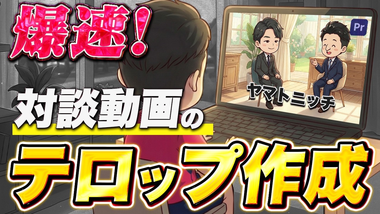 【効率化】対談動画のテロップを効率的に挿入していく方法【Premiere/動画編集】
