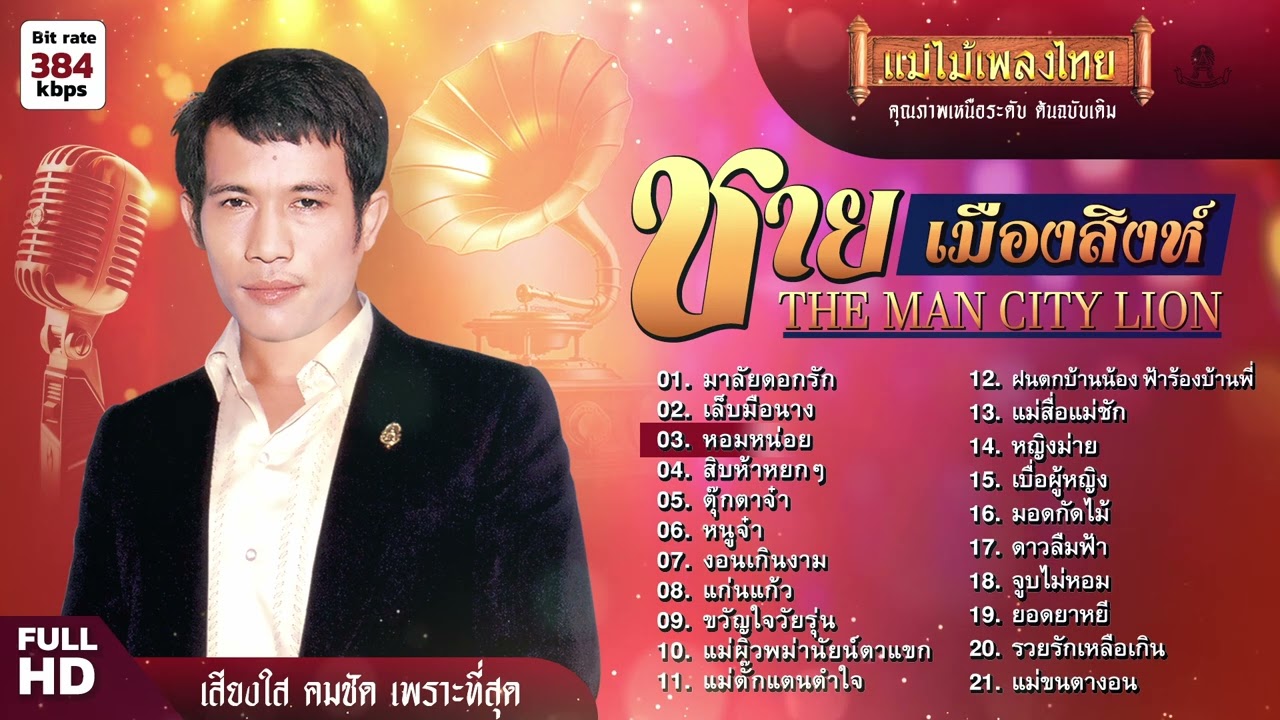 รวมเพลงฮิต ชาย เมืองสิงห์ 21 เพลง (เลือกเพลงได้) #แม่ไม้เพลงไทย #เพลงดังต้นฉบับ