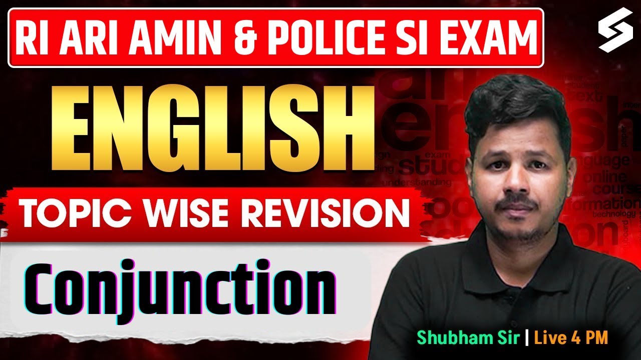 English for RI, ARI, AMIN Exam | Conjunction I Shubham Sir