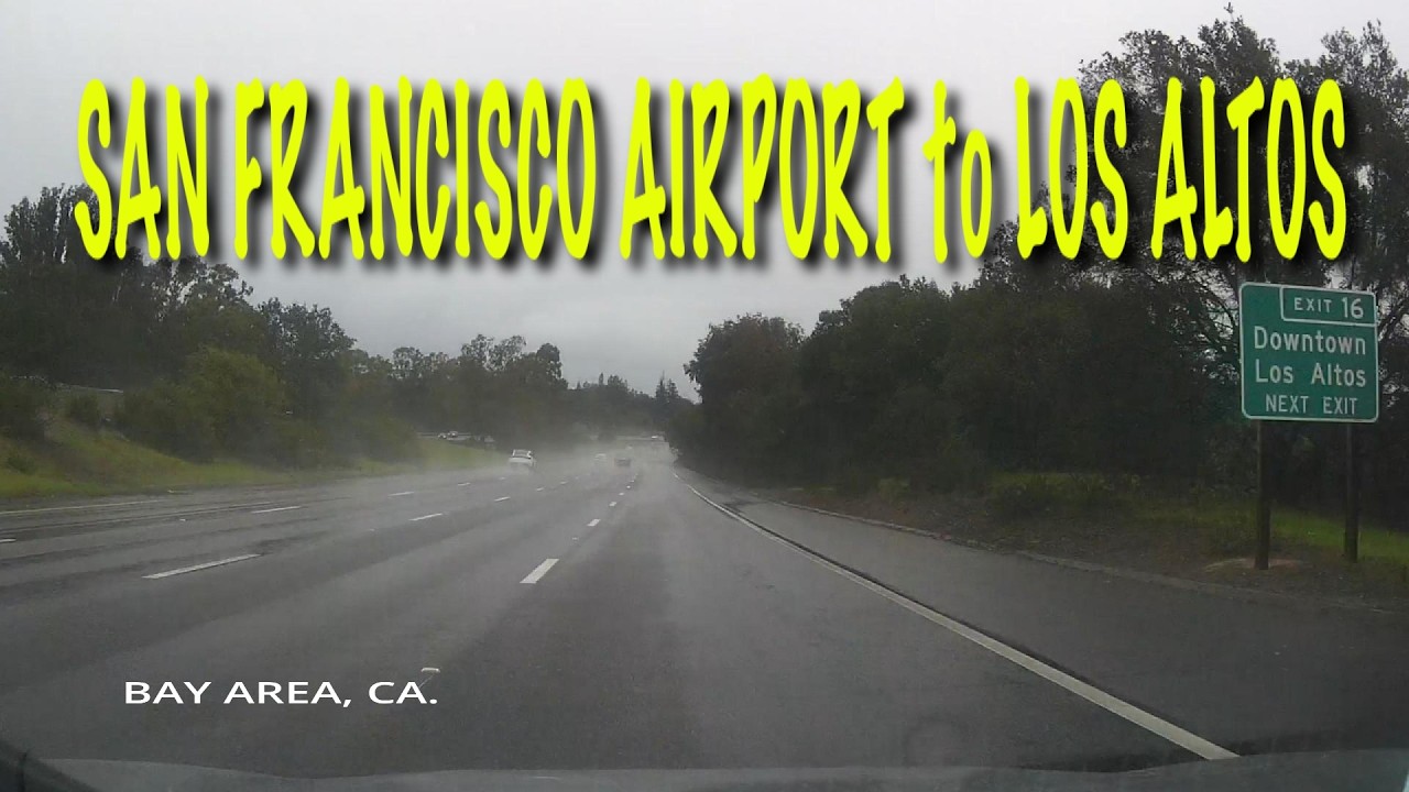 San Francisco Airport to Los Altos California Driving Tour 4K | I-280 Rainy Day | No Music