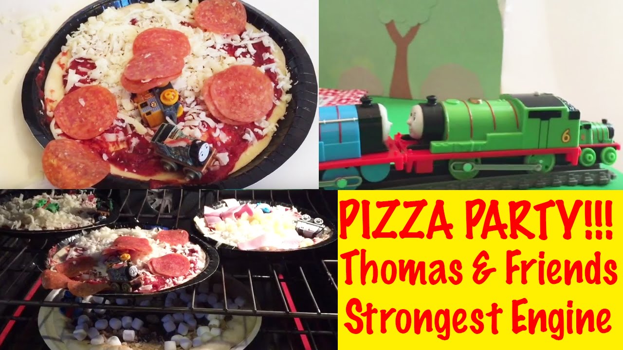 Pizza Party Time! World's Strongest Engine with Thomas & Friends Trackmaster and Minis!