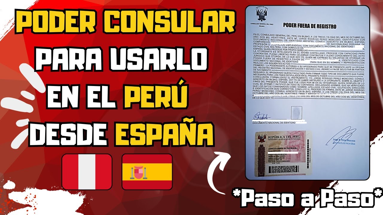 Cómo sacar un poder consular para PERÚ en ESPAÑA