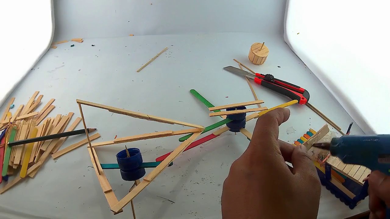 How to Make a Mini  windmill using popsicle sticks