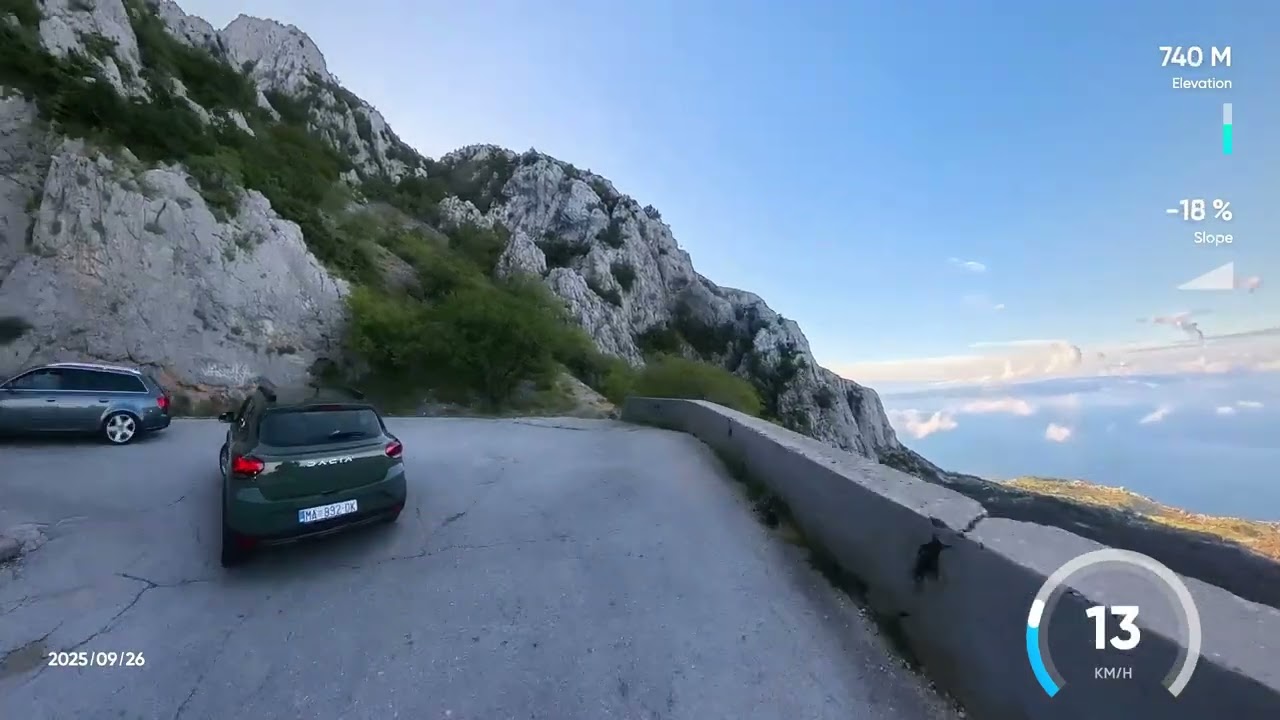 Tag 7; Teil 2, Kroatien Motorrad Tour; Magistrale; Aufstieg bis zum Biokovo Skywalk Insta360 X4