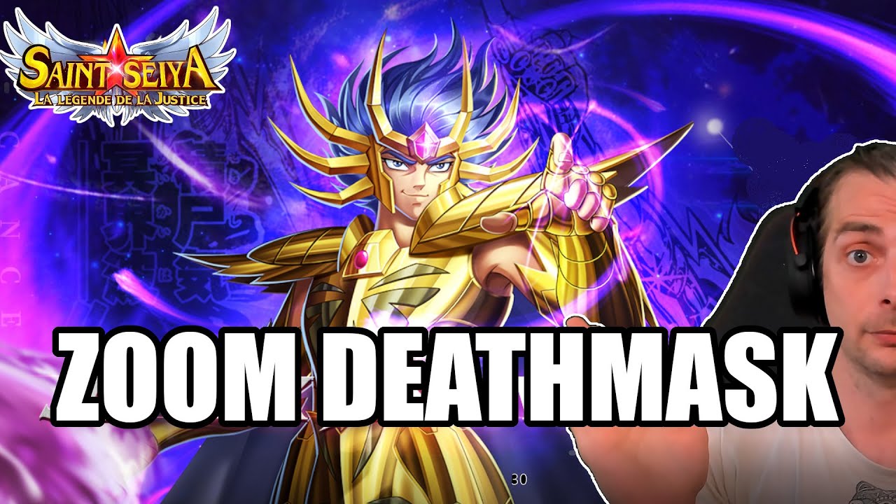 SAINT SEIYA: LEGEND OF JUSTICE : ZOOM SUR DEATHMASK! LE MONSTRE!!! LE MEILLEURS DPS FREE TO PLAY