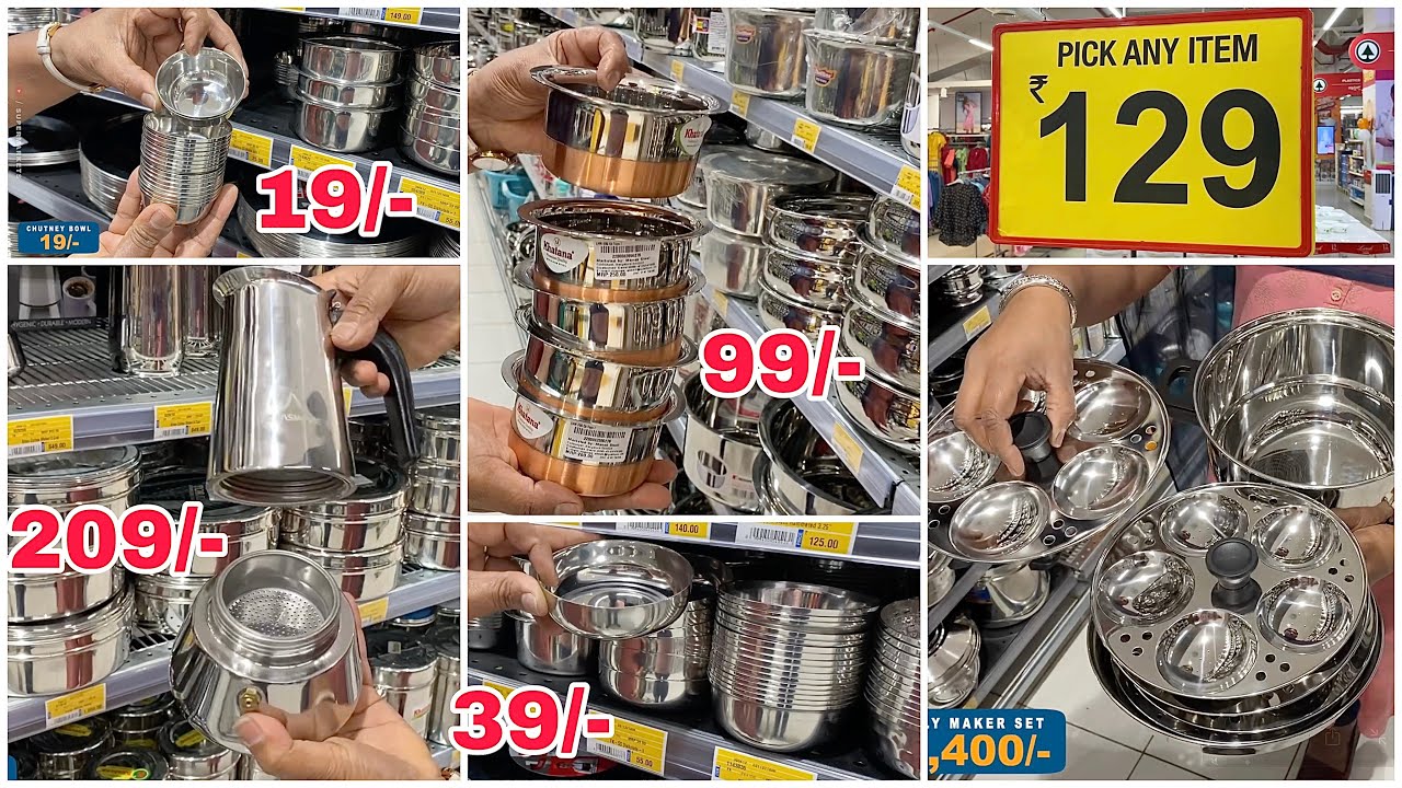 D'MART |Kichen Stainless-Steel|latest collections upto ₹16Rupees|dmart shopping haul|Festival offers