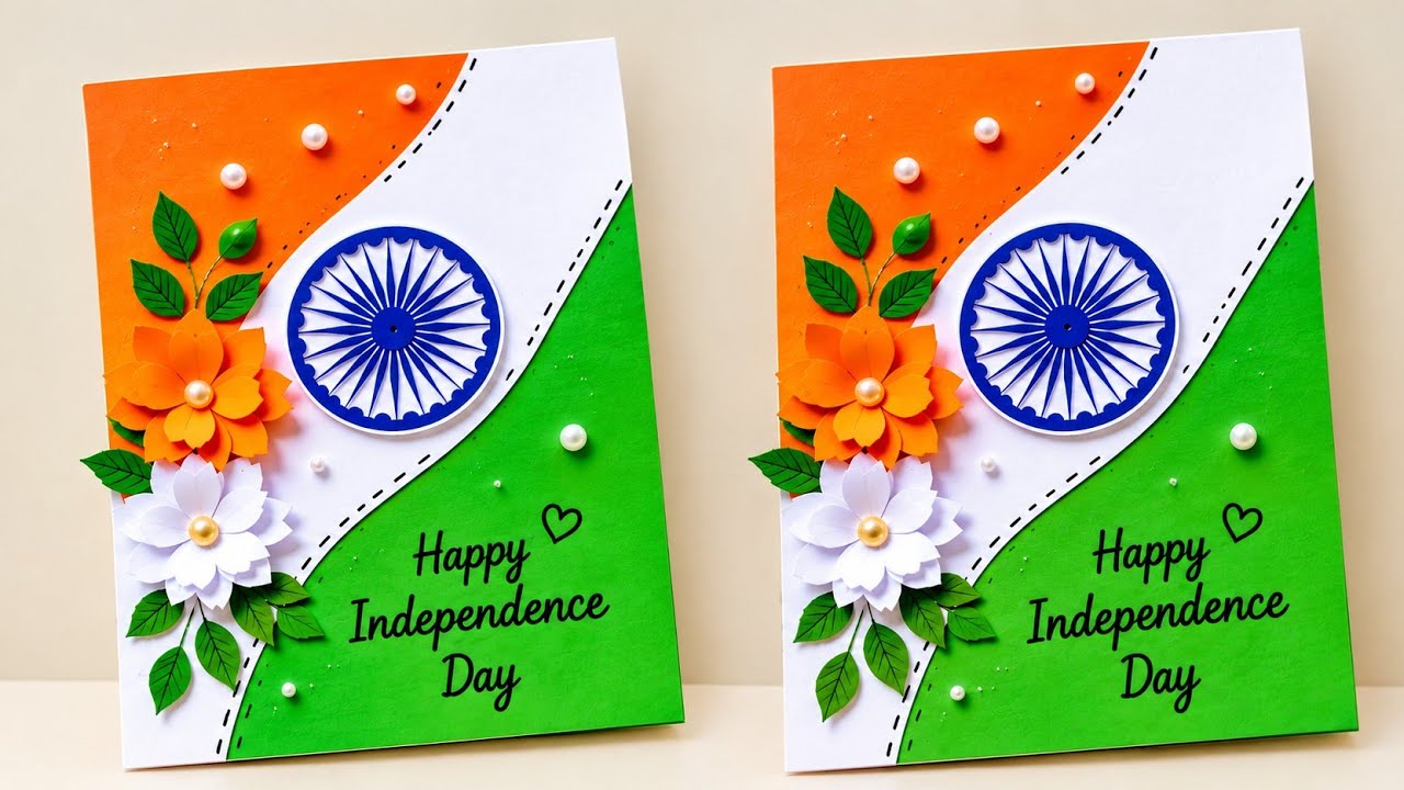 DIY Independence Day Greeting Card 2026 🇮🇳 | Easy Handmade Tricolour Card, Paper Craft for 15 August