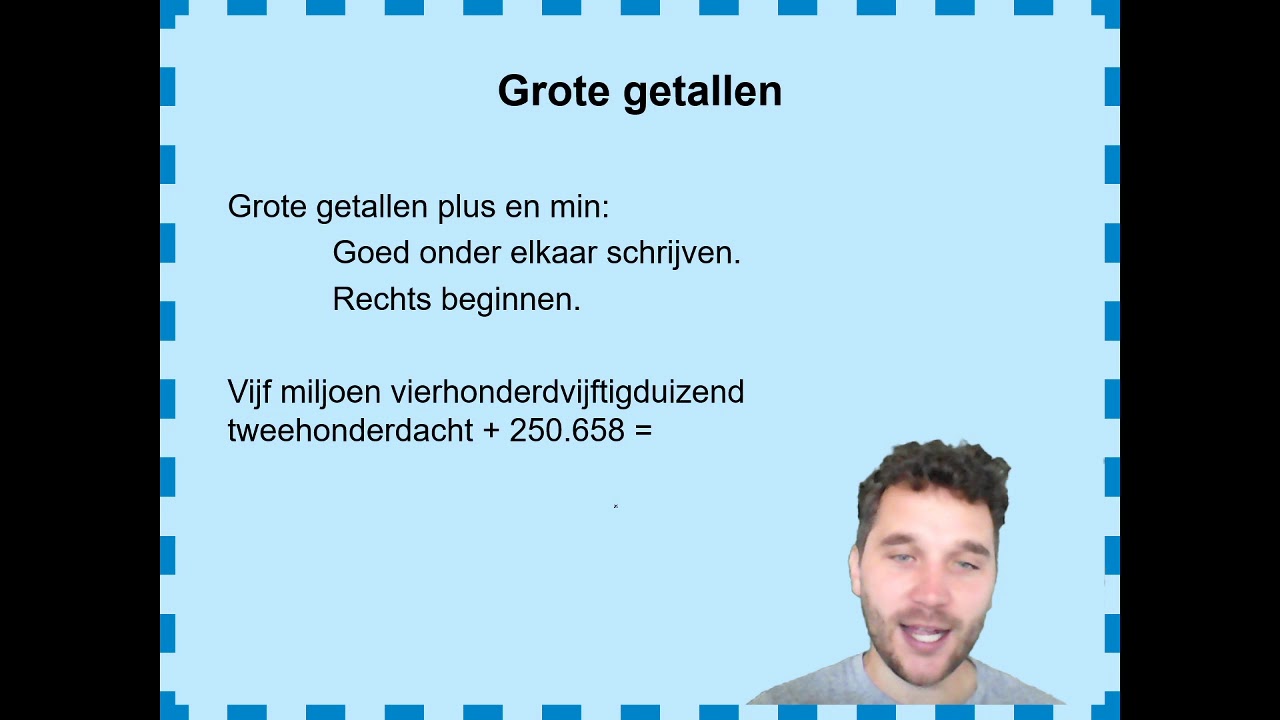 Hoofdrekenen rekenen met grote getallen reken uitleg video