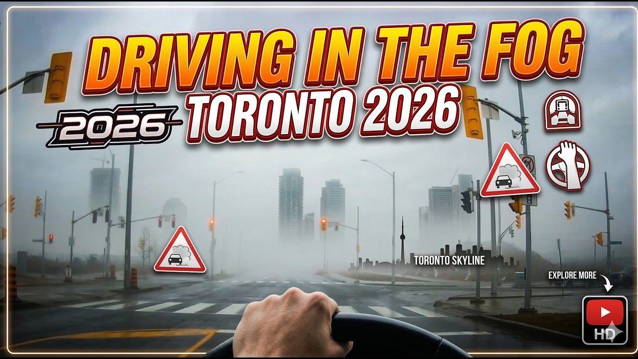 Driving in The Fog Toronto 2026 (1080p)