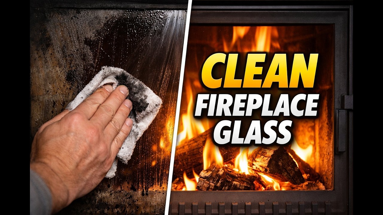 How to Clean Fireplace Glass ( The Easy Trick)