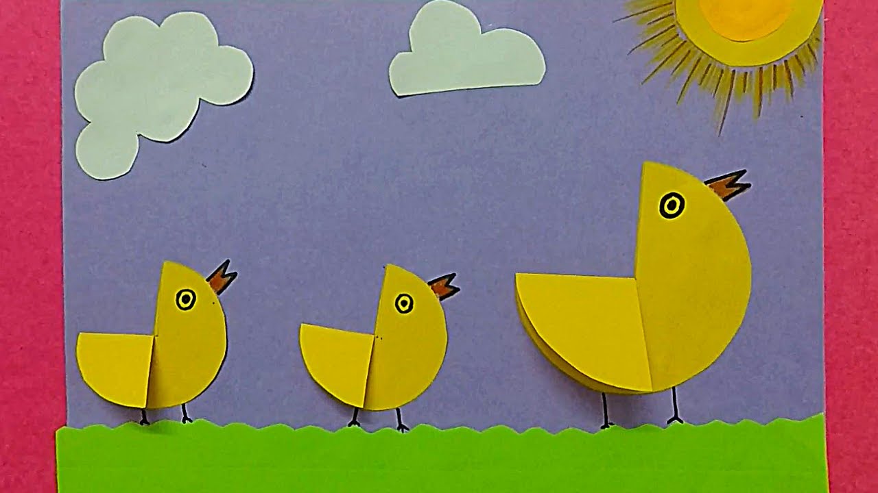 Fraction Art - Chicks Making | Tutorial | Sumana's Artwork