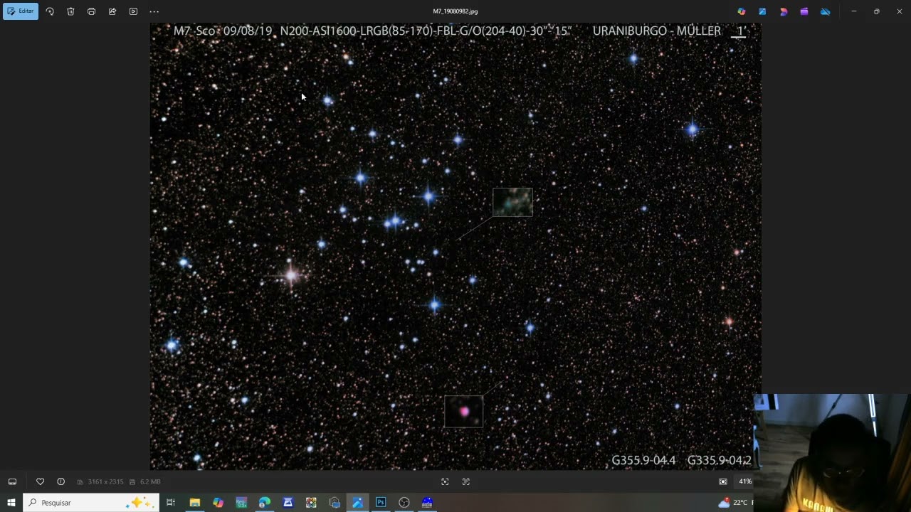Messier 7 - Aglomerado Aberto curioso